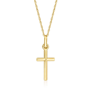 14K Gold Classic Cross Pendant Necklace