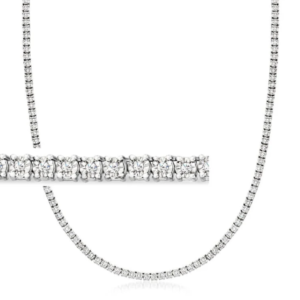 1.00-carat total diamond tennis necklace in sterling silver