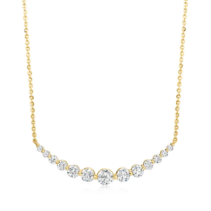 2.00-carat lab-grown diamond 14K gold arc necklace