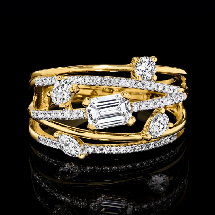1.00 carat lab-grown diamond ring, 18K gold plated with sterling silver. - Image 5